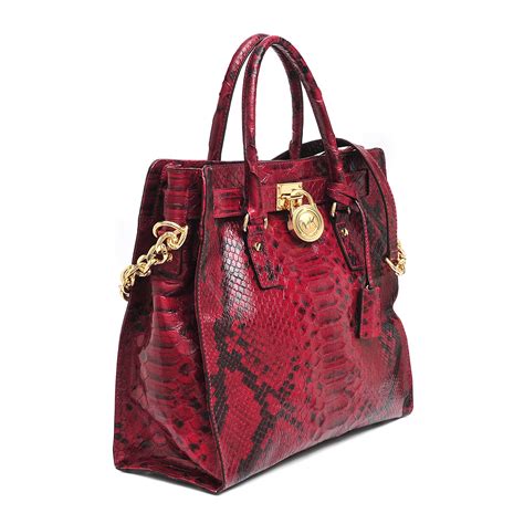 2009 michael kors python red bag|Michael Kors python purse.